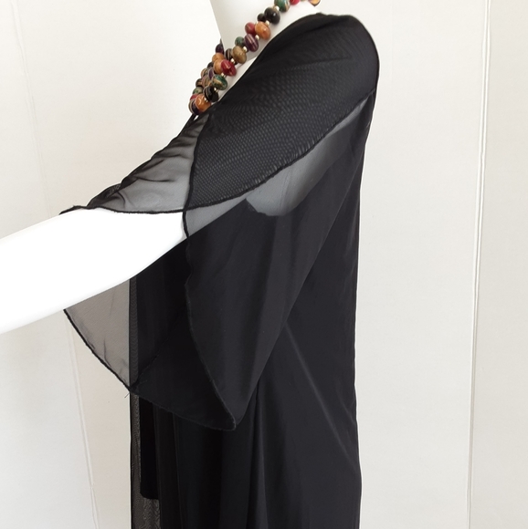 NWOT SESE CODE BLACK MESH TULIP TUNIC SLEEVE TOP - Picture 7 of 10